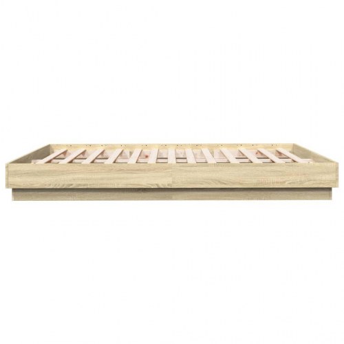 Sengestel 180 x 200 cm med lameller - sonoma-eg