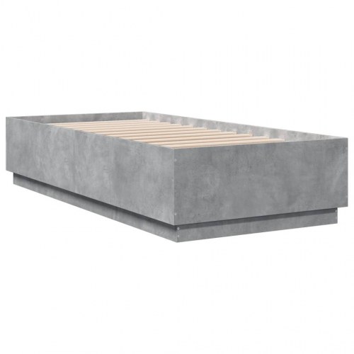 Sengeramme 100 x 200 cm i konstrueret træ - betongrå