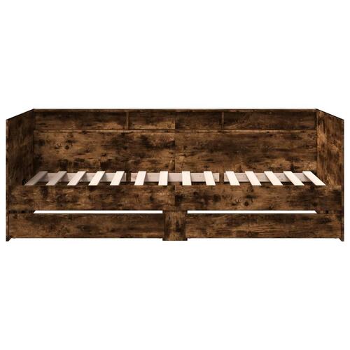 Daybed med skuffer uden madras 90x190 cm røget eg