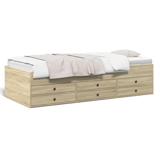 Daybed med skuffer uden madras 90x190 cm sonoma-eg