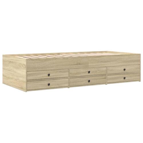Daybed med skuffer uden madras 90x190 cm sonoma-eg