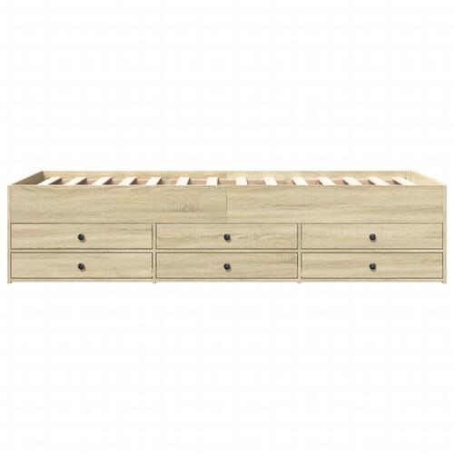 Daybed med skuffer uden madras 90x190 cm sonoma-eg