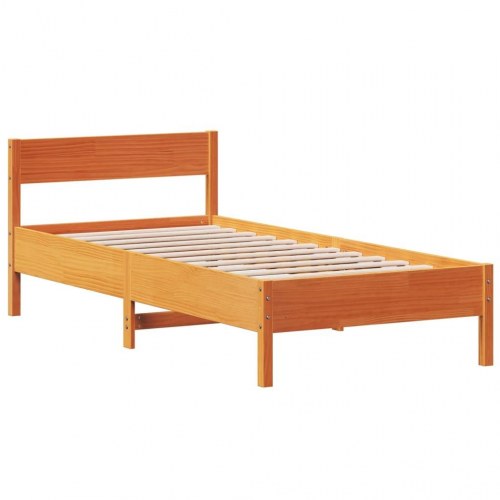 Sengeramme i massivt fyrretræ 75 x 190 cm - gyldenbrun