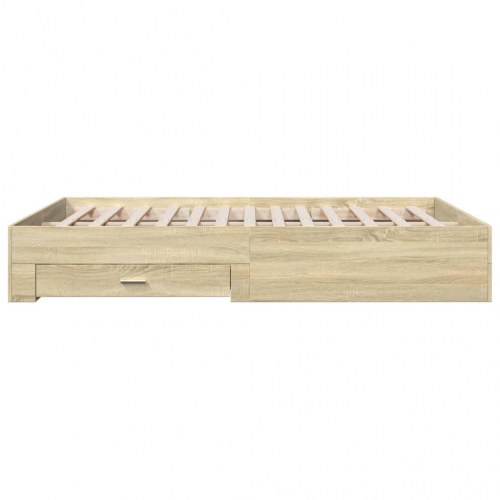 Sengeramme med 4 skuffer 150 x 200 cm - sonoma-eg
