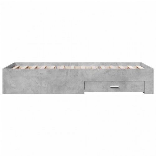 Sengeramme med skuffer 75 x 190 cm - betongrå