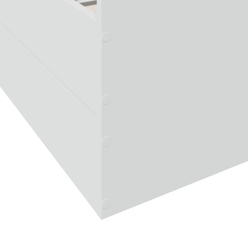 Sengeramme med skuffer 200 x 200 cm - hvid