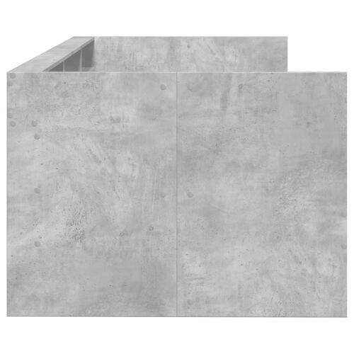 Daybed med skuffer uden madras 90x190 cm betongrå