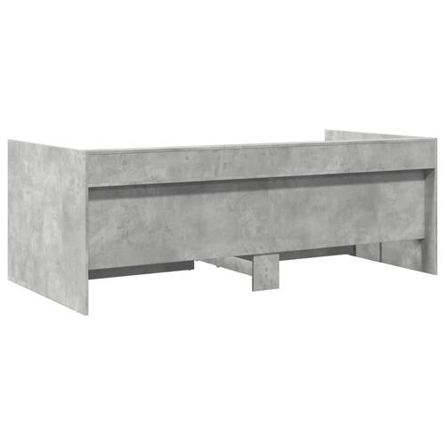 Daybed med skuffer uden madras 90x190 cm betongrå