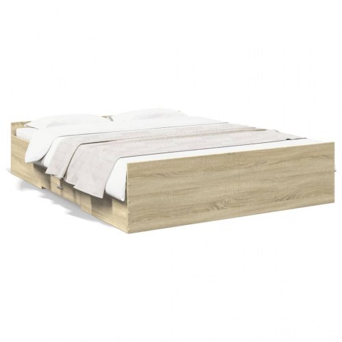 Sengeramme med 2 skuffer 160 x 200 cm - sonoma-eg