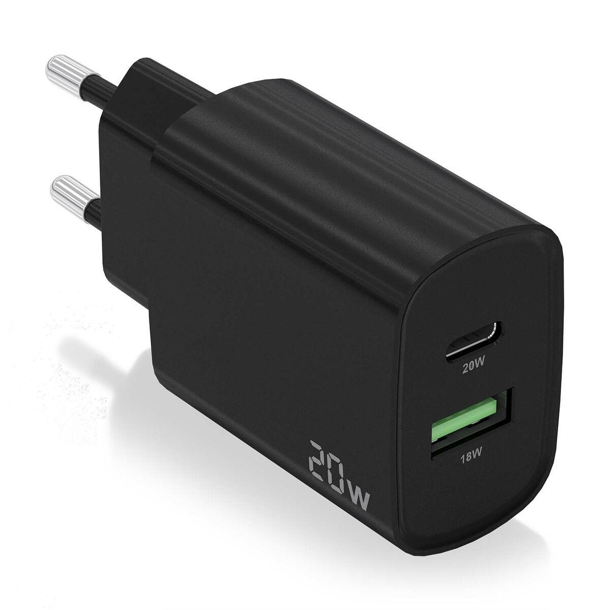 Vægoplader Aisens A110 0755 Sort 20 W 1 Enheder