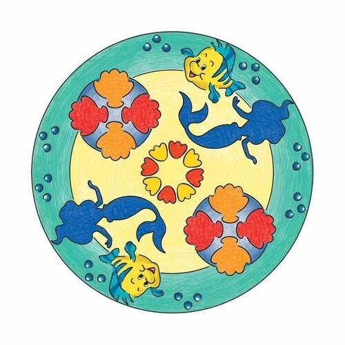 Spil med papirkunst Ravensburger Mandala Midi Disney Princesses