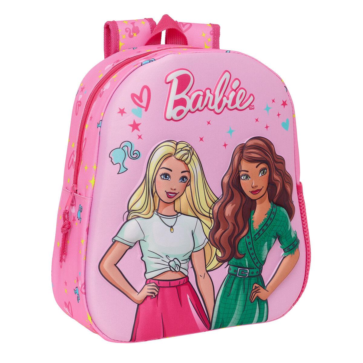 Barbie 3d Skoletaske Pink/fuchsia 27 × 33 × 10 Cm