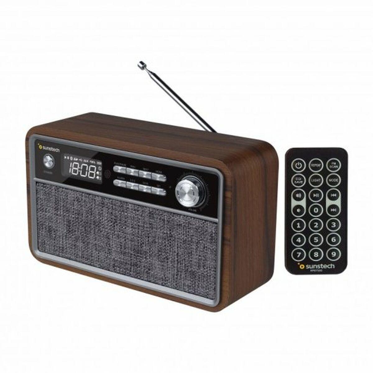 Dab/fm Radio Sunstech Rpbt500wd Med Bluetooth Og Træfinish