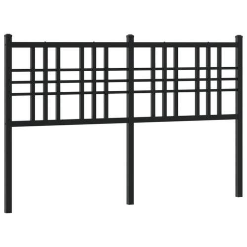 Sengegavl 120 cm metal sort