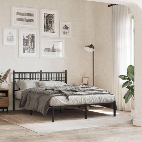 Sengegavl 120 cm metal sort