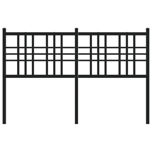 Sengegavl 120 cm metal sort