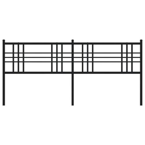 Sengegavl 180 cm metal sort