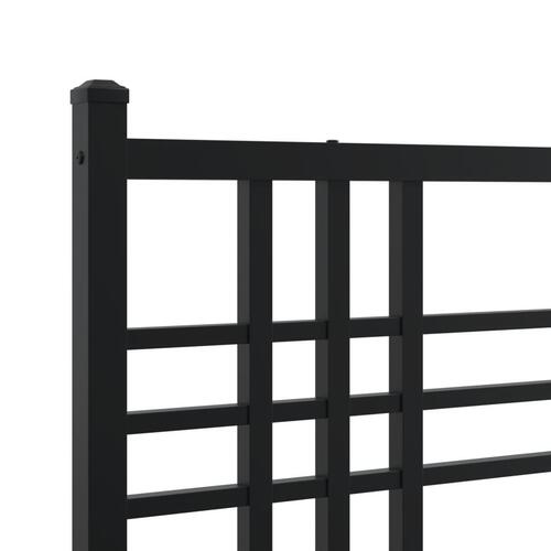 Sengegavl 180 cm metal sort