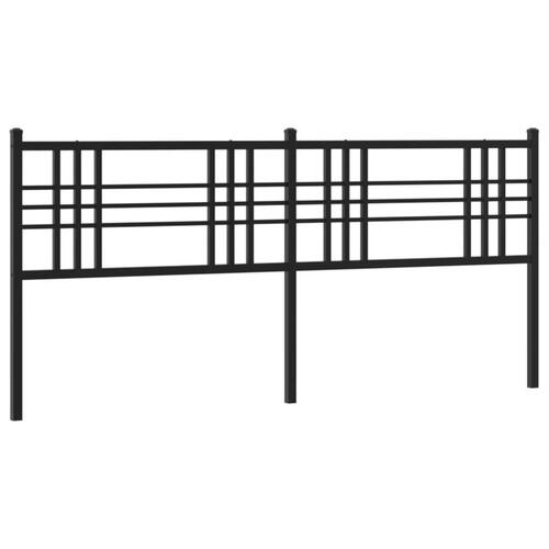 Sengegavl 200 cm metal sort