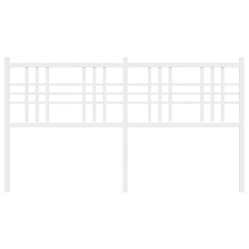 Sengegavl 150 cm metal hvid