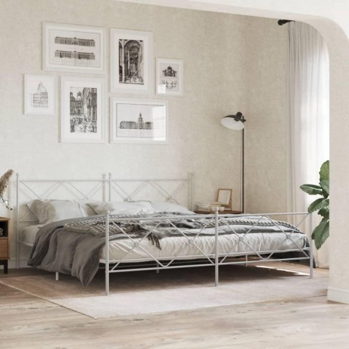 Udskiftningsgavl i metal 200 cm - hvid