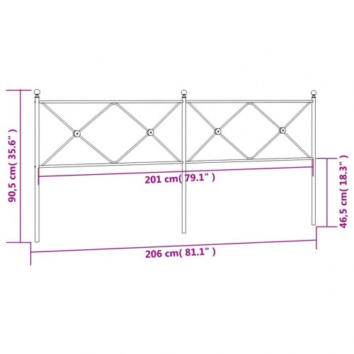Udskiftningsgavl i metal 200 cm - hvid