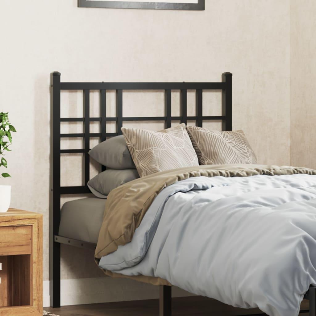 Sengegavl 75 cm metal sort