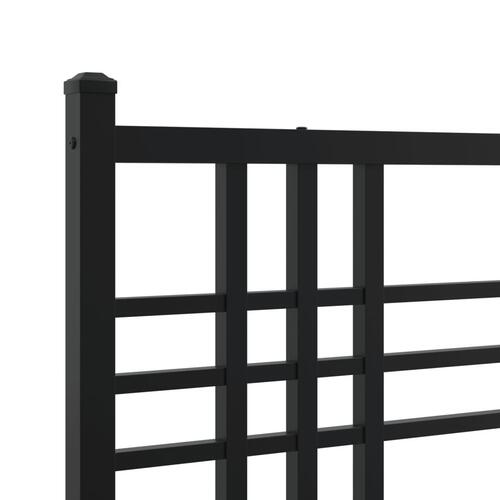 Sengegavl 75 cm metal sort
