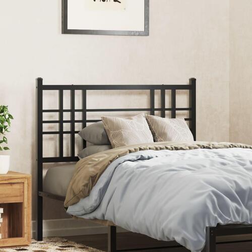 Sengegavl 90 cm metal sort