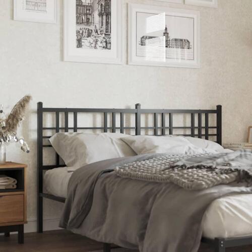 Sengegavl 160 cm metal sort