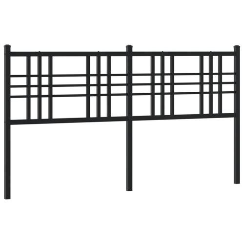 Sengegavl 160 cm metal sort