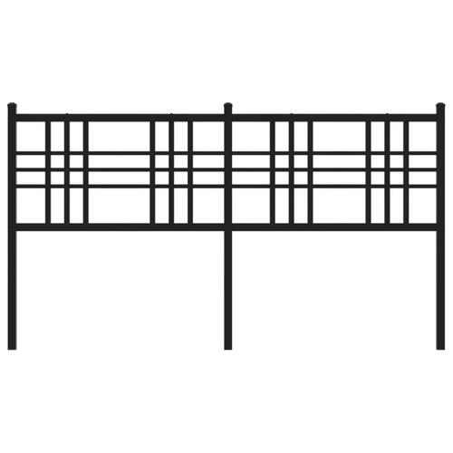 Sengegavl 160 cm metal sort