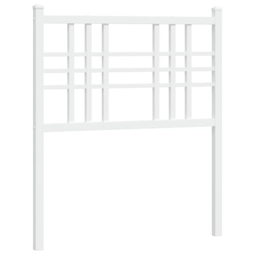 Sengegavl 75 cm metal hvid