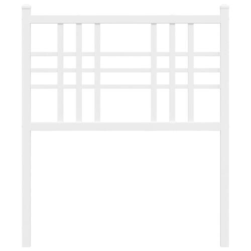 Sengegavl 75 cm metal hvid