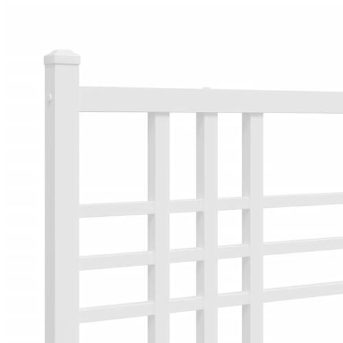 Sengegavl 75 cm metal hvid