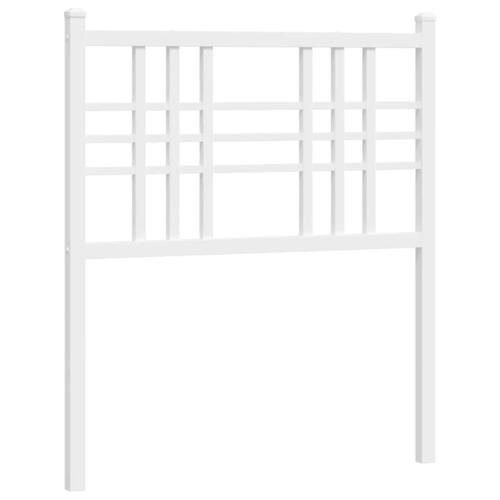 Sengegavl 80 cm metal hvid