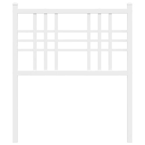 Sengegavl 80 cm metal hvid