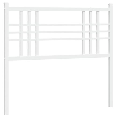 Sengegavl 100 cm metal hvid