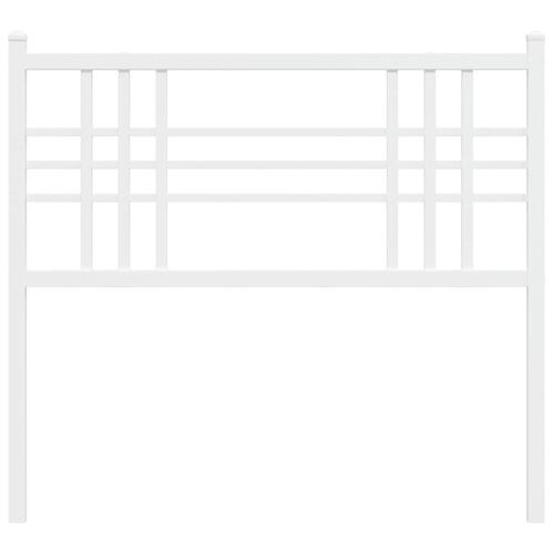 Sengegavl 100 cm metal hvid