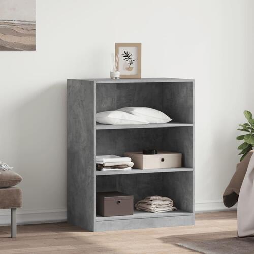 Tøjreol 77x48x102 cm konstrueret træ betongrå