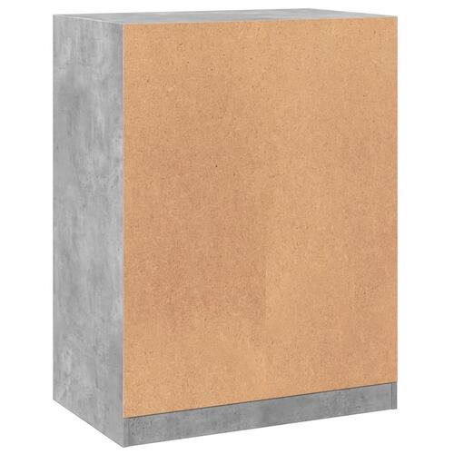 Tøjreol 77x48x102 cm konstrueret træ betongrå