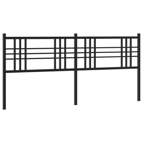 Sengegavl 193 cm metal sort