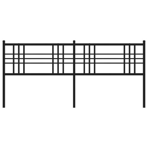 Sengegavl 193 cm metal sort
