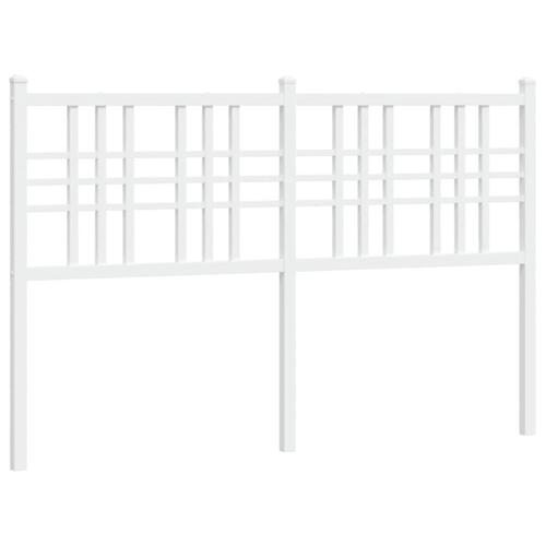 Sengegavl 120 cm metal hvid