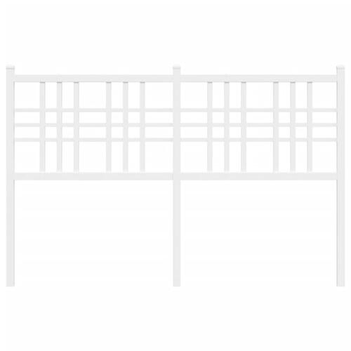 Sengegavl 120 cm metal hvid