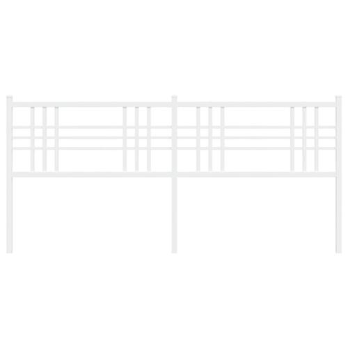 Sengegavl 193 cm metal hvid
