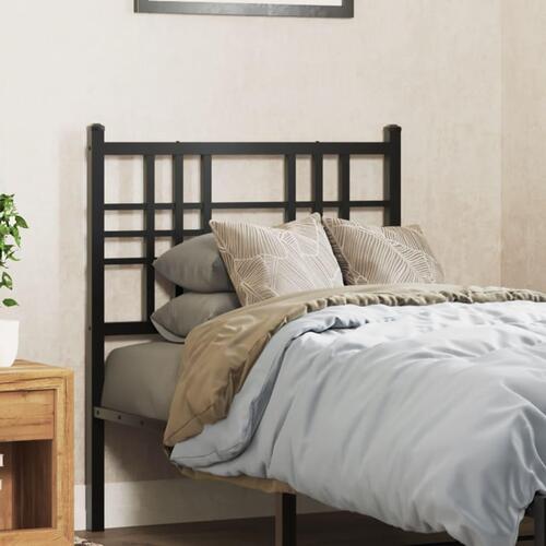 Sengegavl 80 cm metal sort