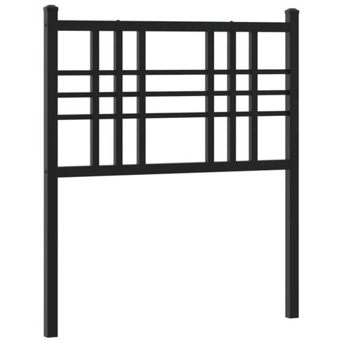 Sengegavl 80 cm metal sort