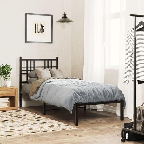 Sengegavl 80 cm metal sort