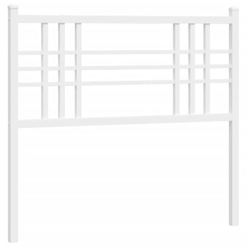 Sengegavl 107 cm metal hvid